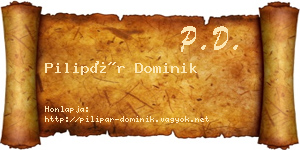Pilipár Dominik névjegykártya
